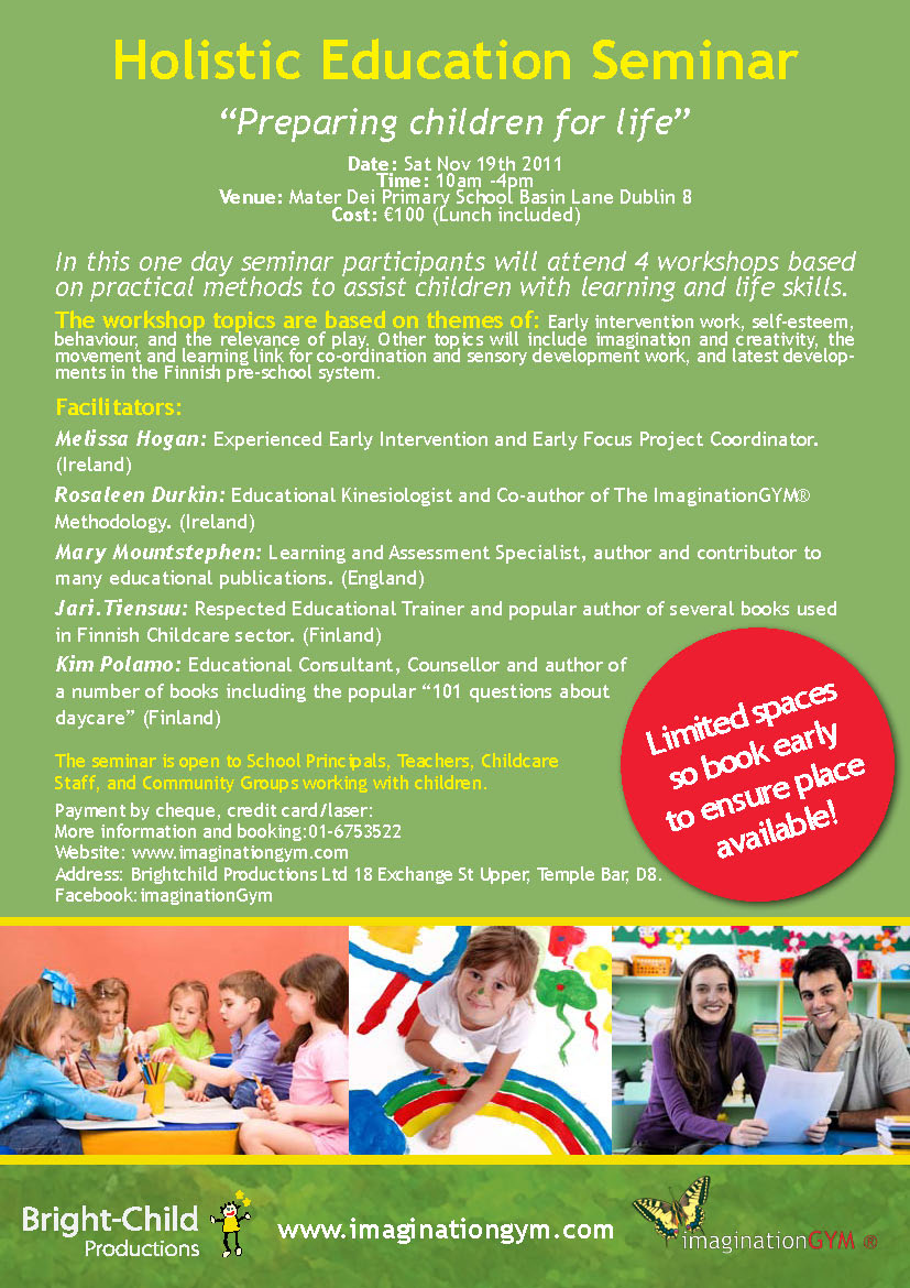 Preparing Children for Life Seminar Holistic Education Seminar